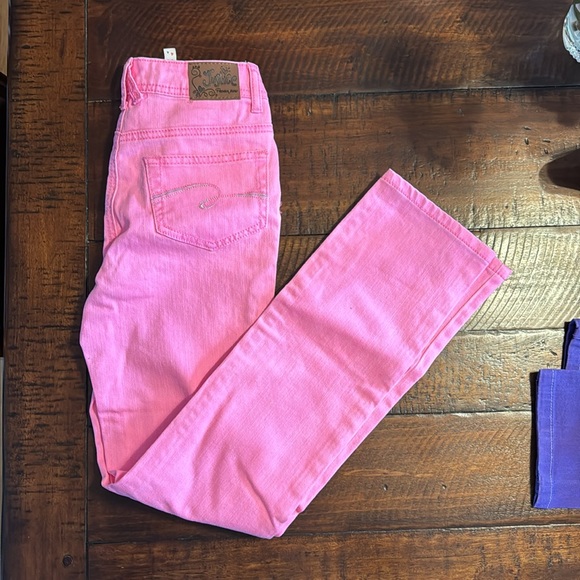 Girls Justice Jeans lot of 2 - size 12 slim pink and purple - Picture 4 of 4